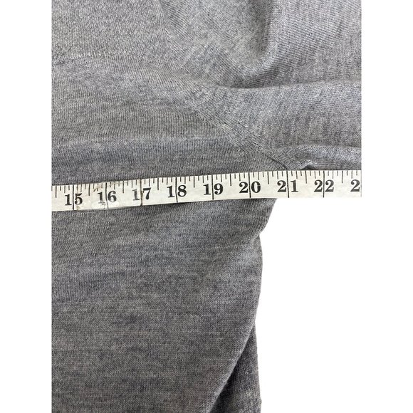 Banana Republic Men's M Quarter-Zip Merino Wool Blend Sweater Gray Pullover - Picture 11 of 14